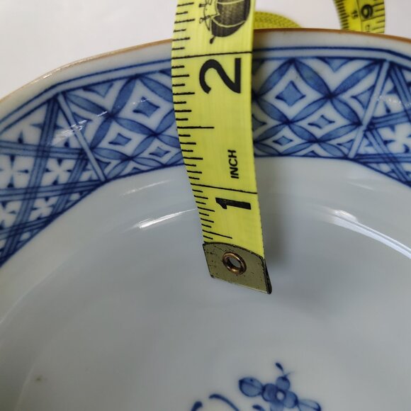 Kiln Palace MCI Japanese Decorative 8-Sided Bowl Blue/White/Yellow - Picture 10 of 12